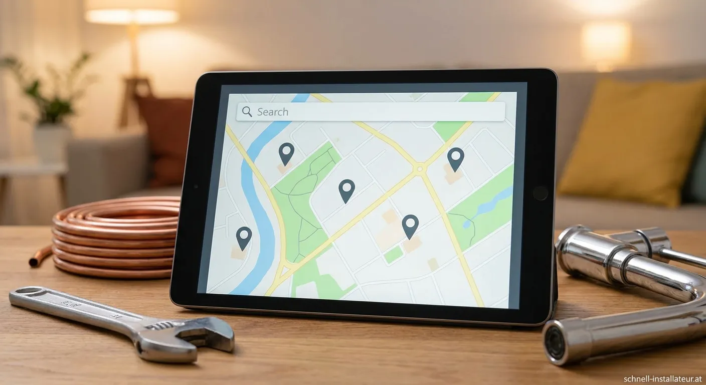 Gas Wasser Sanitär Installateur bei der Arbeit