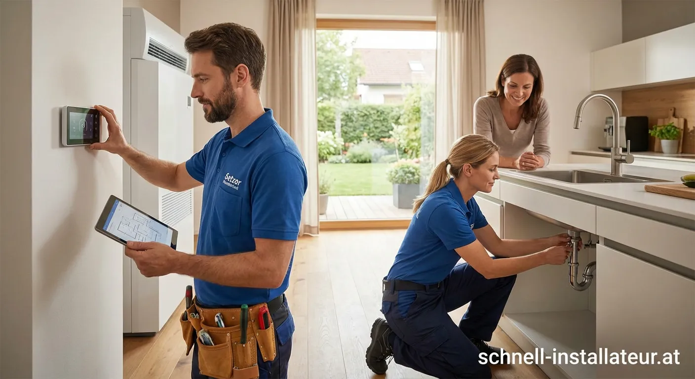 Setzer Haustechnik Fachmann bei der Installation
