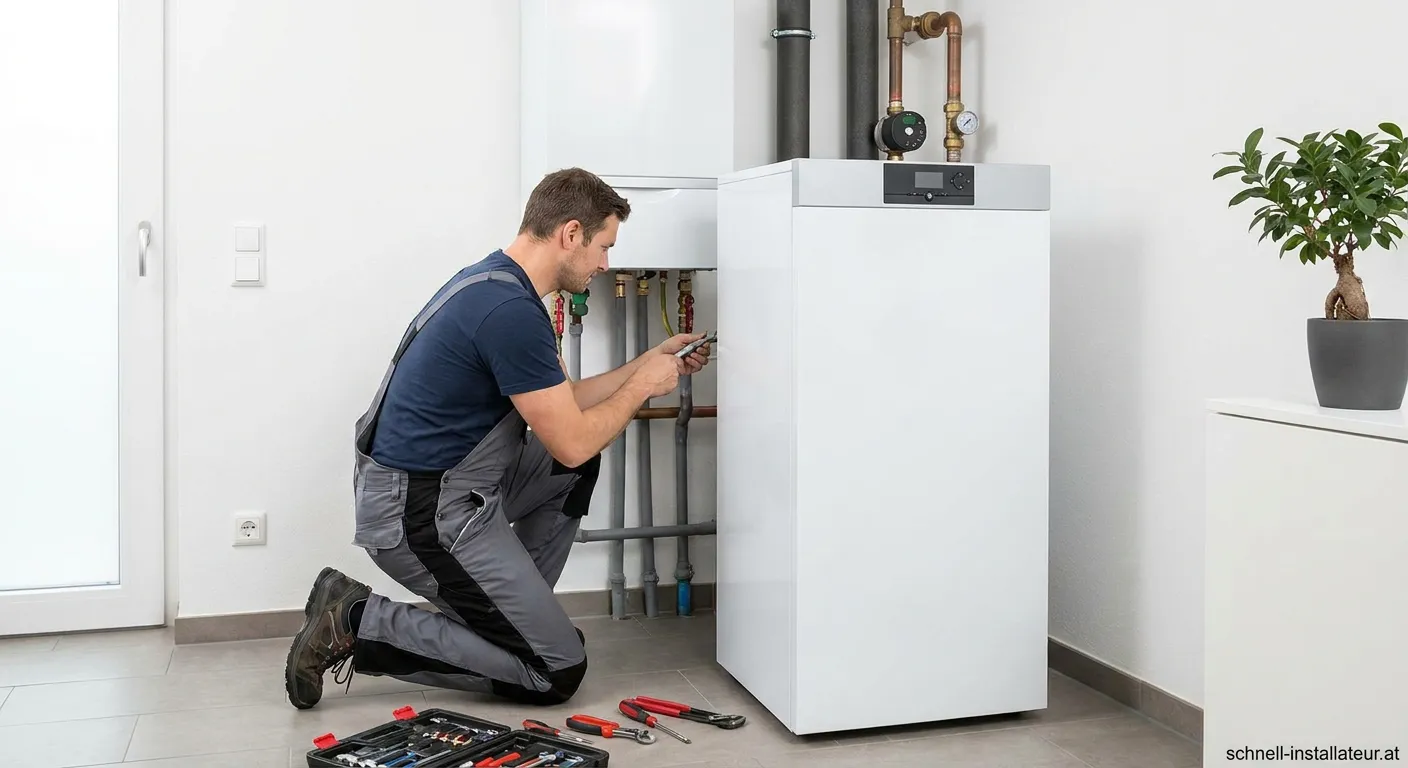 Thermex Installationen GmbH Mitarbeiter bei professioneller Installation