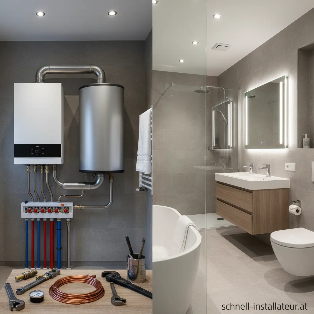 Moderne Heizungsanlage, installiert von Wiegand Haustechnik